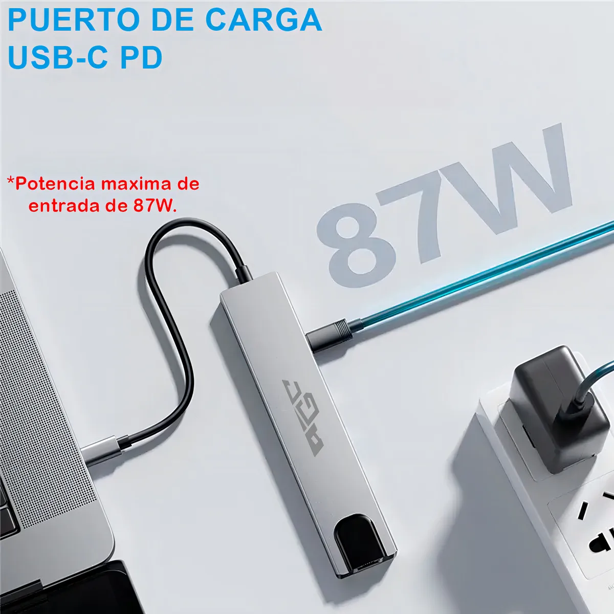 Hub Adaptador Usb C 8 En 1 Multipuerto